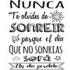 Vinilo Decorativo Pvc "nunca Te Olvides De Sonreir.." 90x60cm Negro