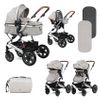 Carrito De Bebé Trío Convertible Con Bolso Lora Lorelli Beige Claro