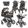 Carrito De Bebé Trío Convertible Con Bolso Heaven Lorelli Negro