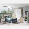 Pack Dormitorio Juvenil Completo - Color Roble Canadian Y Blanco