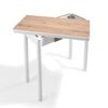 Mesa De Cocina Melamina Metal Miroytengo 100cm-blanco Roble