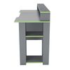 Mesa Gaming Zero Melamina 136x90x63 Cm - Gris Y Verde