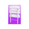 Asiento Para Ducha Abatible Lamas Con Soporte Aluminio Lacado Blanco