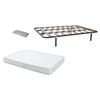 Pack Somier Eco Con Taco Antiruido (patas Incluidas) + Colchon Eco Blue + Almohada De Regalo 80x180