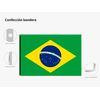 Oedim Bandera De Brasil 85x150cm | Reforzada Y Con Pespuntes | Bandera Con 2 Ojales Metálicos Y Resistente Al Agua