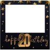 Oedim Feliz 20 Cumpleaños Estrellas 100 X 100 Cm, Eventos O Celebraciones Puntuales | Ventana Troquelada | Photocall Cartón