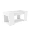 Mesa De Centro Elevable  45 X 90 X 50 Cm Blanca Dormidán