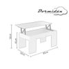 Mesa De Centro Elevable  45 X 90 X 50 Cm Blanca