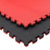 Jowy 3 Piezas (3m2) Tatami Puzzle Esterilla Goma Espuma | Tatami Suelo Para Gimnasio Ideal Artes Marciales 1m X 1m X 2cm Rojo/negro