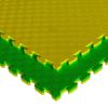 Jowy 2 Piezas (2m² ) Tatami Puzzle Esterilla Goma Espuma | Tatami Suelo Para Gimnasio Ideal Artes Marciales 1m X 1m X 2,5cm Superficie 5 Líneas  Verde/amarillo