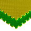 Jowy 2 Piezas (2m² ) Tatami Puzzle Esterilla Goma Espuma | Tatami Suelo Para Gimnasio Ideal Artes Marciales 1m X 1m X 2,5cm Superficie 5 Líneas  Verde/amarillo