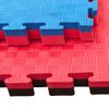 Jowy 2 Piezas (2m² )tatami Puzzle Esterilla Goma Espuma | Tatami Suelo Para Gimnasio Ideal Artes Marciales 1m X 1m X 4cm  Superficie 5 Líneas Rojo/negro  Reversible