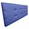 Cabecero De Cama 145, Tapizado En Polipiel Tennessee Azul Para Cama Juvenil/matrimonio, 145x70 Cm De Alto