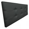 Cabecero De Cama 90, Tapizado En Polipiel Tennessee Negro Para Cama Juvenil/matrimonio, 90x70 Cm De Alto