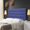 Cabecero De Cama 110, Tapizado En Polipiel Kansas Azul Para Cama Niño/juvenil/matrimonio, 110x70 Cm De Alto 