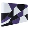 Cabecero De Cama 150, Tapizado Polipiel Brooklyn Blanco-negro-morado Para Cama Juvil/matrimonio, 150x70 Cm