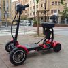 Scooter Plegable 4 Ruedas Con Doble Motor| Mini Travel 500w | Litio 36v 12,8ah | Rojo