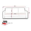 Sofá-cama Providence C103, Caja De Ropa De Cama, 88x222x97cm