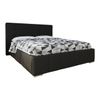 Cama Florence 100, Doble, Negro, Cuero Ecológico, Somieres, 158x216x105cm