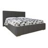 Cama Florence 100, Doble, Gris, Cuero Ecológico, Somieres, 158x216x105cm