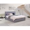 Cama Florence 100, Doble, Gris, Tapiz, Somieres, 158x216x105cm