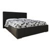 Cama Florence 100, Doble, Negro, Cuero Ecológico, Somieres, 178x216x105cm