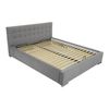 Cama Baltimore 106, Doble, Gris, Tapiz, Somieres, 158x222x92cm