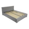 Cama Baltimore 106, Doble, Gris, Tapiz, Somieres, 198x222x92cm