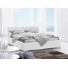 Cama Baltimore 106, Doble, Blanco, Cuero Ecológico, Somieres, 158x222x92cm