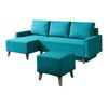 Conjunto De Muebles Tapizado Providence D104, Función De Descanso, Turquesa, Tapiz