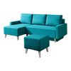 Conjunto De Muebles Tapizado Providence D104, Función De Descanso, Turquesa, Tapiz