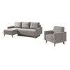 Conjunto De Muebles Tapizado Providence D105, Función De Descanso, Gris, Tapiz