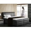 Cama Continental Baltimore 110, Doble, Negro, Cuero Ecológico, Somieres, 160x217x123cm