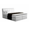 Cama Continental Baltimore 110, Continental, Blanco, Cuero Ecológico, Somieres