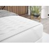 Cama Continental Baltimore 110, Doble, Blanco, Cuero Ecológico, Somieres, 160x217x123cm