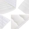 Cama Continental Baltimore 110, Doble, Blanco, Cuero Ecológico, Somieres, 160x217x123cm