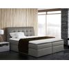 Cama Continental Baltimore 110, Individuales, Gris, Cuero Ecológico, Somieres