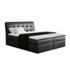 Cama Continental Baltimore 110, Individuales, Negro, Cuero Ecológico, Somieres