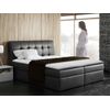 Cama Continental Baltimore 110, Individuales, Negro, Cuero Ecológico, Somieres