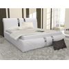 Cama Baltimore 103, Doble, Blanco, Cuero Ecológico, Somieres, 158x234x100cm