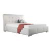 Cama Baltimore 107, Doble, Blanco, Cuero Ecológico, Somieres, 160x227x103cm