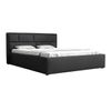 Cama Pomona 105, Doble, Negro, Tapiz, Somieres, 180x223x93cm