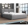 Cama Pomona 105, Doble, Gris, Tapiz, Somieres, 160x223x93cm