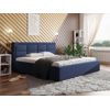 Cama Pomona 103, Doble, Azul, Tapiz, Somieres, 200x223x93cm