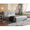 Cama Pomona 103, Doble, Gris, Tapiz, Somieres, 200x223x93cm