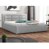 Cama Pomona 103, Doble, Gris, Tapiz, Somieres, 180x223x93cm