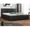 Cama Pomona 103, Doble, Gris, Tapiz, Somieres, 180x223x93cm