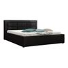 Cama Pomona 103, Doble, Negro, Tapiz, Somieres, 180x223x93cm