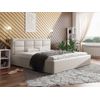 Cama Pomona 103, Doble, Gris, Tapiz, Somieres, 200x223x93cm