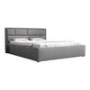 Cama Pomona 104, Doble, Gris, Tapiz, Somieres, 200x223x93cm